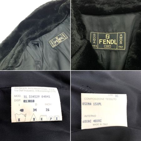  FENDI フェンディ レディース ファージャケット  M~Lサイズ ブラック