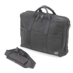 $$ PORTER ポーター ビジネスバッグ ハイブリッド 2WAYバッグ ストラップ付 ブラック Bランク