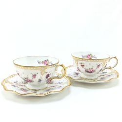 $$ ロイヤルクラウンダービー ROYAL CROWN DERBY カップ&ソーサー Royal Antoinette ロイヤルアントワネット 2Pセット Bランク