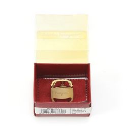 $$ Salvatore Ferragamo サルヴァトーレフェラガモ スカーフリング ゴールド色 Aランク