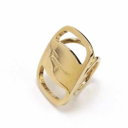  Salvatore Ferragamo サルヴァトーレフェラガモ スカーフリング ゴールド色