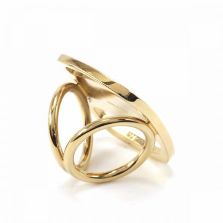  Salvatore Ferragamo サルヴァトーレフェラガモ スカーフリング ゴールド色