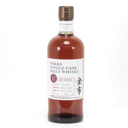 【北海道内限定発送】 NIKKA ニッカウヰスキー シングルカスク モルトウイスキー 10年 2009～2019年 700ml 59度 箱付 未開栓