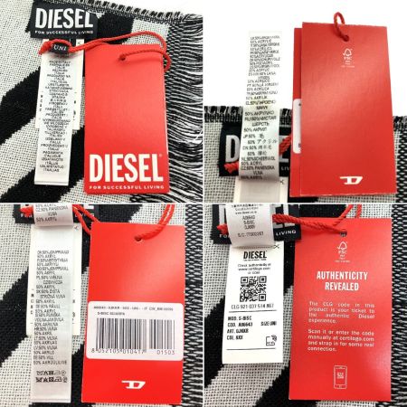  DIESEL ディーゼル メンズ マフラー ブラック S-BISC ブラック