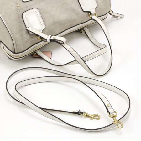  COACH コーチ ハンドバッグ シグネチャー 25047 ホワイト×アイボリー