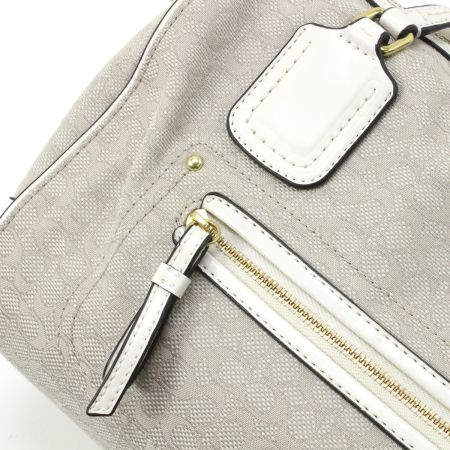  COACH コーチ ハンドバッグ シグネチャー 25047 ホワイト×アイボリー