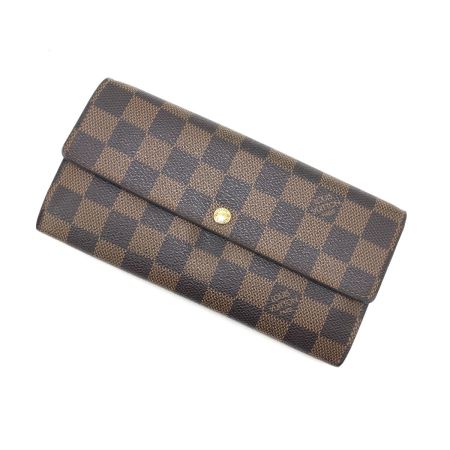  LOUIS VUITTON ルイヴィトン 2つ折り長財布 長財布 ダミエ ポシェット・ポルト モネ カルト クレディ N61724