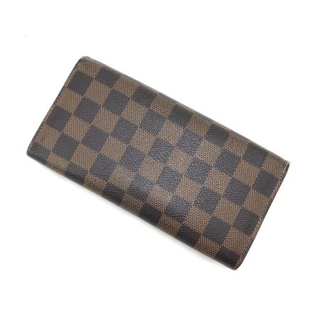  LOUIS VUITTON ルイヴィトン 2つ折り長財布 長財布 ダミエ ポシェット・ポルト モネ カルト クレディ N61724