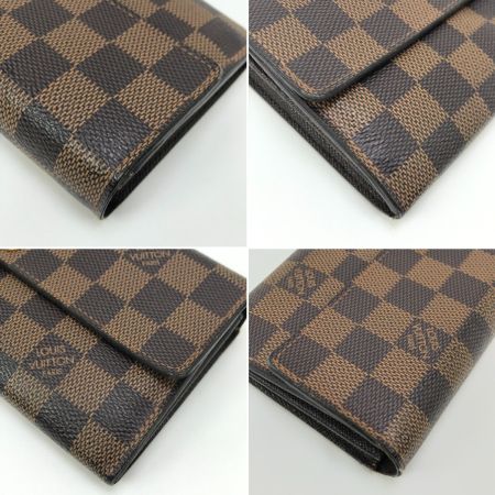  LOUIS VUITTON ルイヴィトン 2つ折り長財布 長財布 ダミエ ポシェット・ポルト モネ カルト クレディ N61724