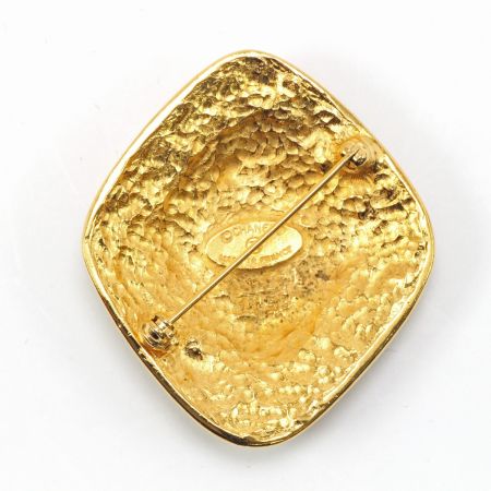  CHANEL シャネル ココマーク ブローチ ひし形 ゴールド