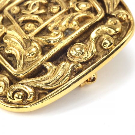  CHANEL シャネル ココマーク ブローチ ひし形 ゴールド