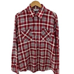 Prest Rite Vintage 70年代 古着 メンズ チェック シャツ SIZE L レッド Cランク