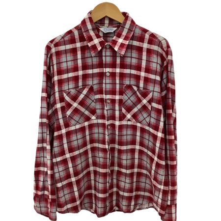 Prest Rite Vintage 70年代 古着 メンズ チェック シャツ SIZE L レッド