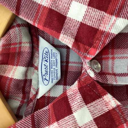 Prest Rite Vintage 70年代 古着 メンズ チェック シャツ SIZE L レッド