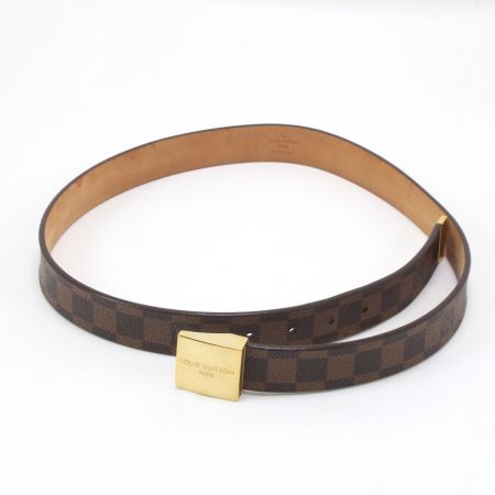  LOUIS VUITTON ルイヴィトン ダミエ ベルト 約84～94cm M6802 ブラウン