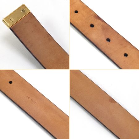  LOUIS VUITTON ルイヴィトン ダミエ ベルト 約84～94cm M6802 ブラウン