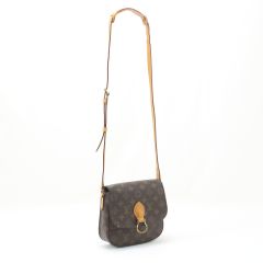  LOUIS VUITTON ルイヴィトン ショルダーバッグモノグラム サン・クルー 中のひだ部分ヒビ割れ有 M51243 Bランク