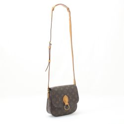$$ LOUIS VUITTON ルイヴィトン ショルダーバッグモノグラム サン・クルー 中のひだ部分ヒビ割れ有 M51243 Bランク
