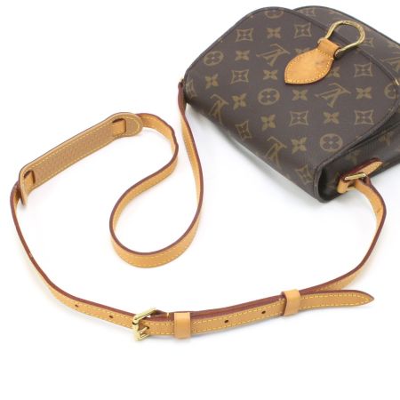 LOUIS VUITTON ルイヴィトン ショルダーバッグモノグラム サン・クルー 中のひだ部分ヒビ割れ有 M51243
