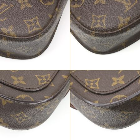  LOUIS VUITTON ルイヴィトン ショルダーバッグモノグラム サン・クルー 中のひだ部分ヒビ割れ有 M51243