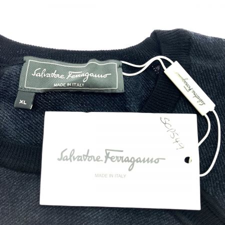  Salvatore Ferragamo サルヴァトーレフェラガモ メンズ ニット SIZE XL イタリア製 ブラック