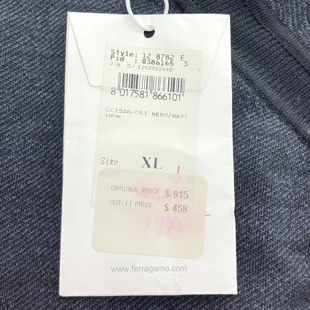  Salvatore Ferragamo サルヴァトーレフェラガモ メンズ ニット SIZE XL イタリア製 ブラック