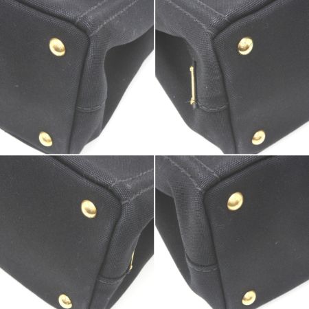 PRADA プラダ カナパ ハンドバッグ ストラップ付 1BG439 ブラック