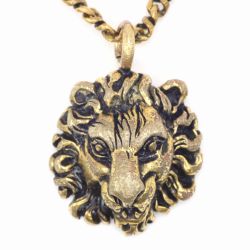 $$ GUCCI グッチ ライオンヘッド ペンダント 約68cm Bランク