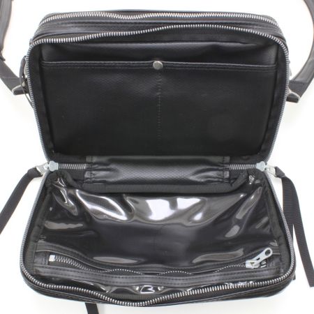  吉田カバン LUGGAGE LABEL ニューライナーショルダーバッグ PVC ブラック