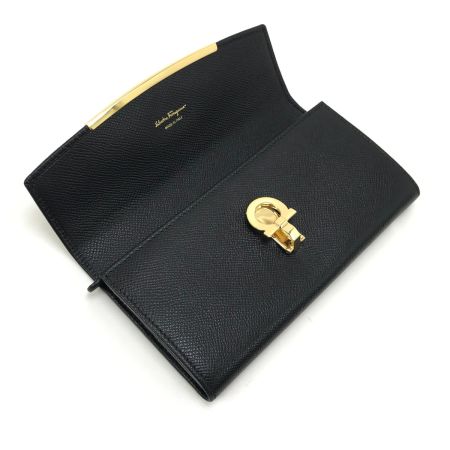  Ferragamo フェラガモ 長財布 ガンチーニ レザー  JL-22 D150 ブラック
