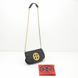$$ TORY BURCH トリーバーチ ショルダーバッグ チェーンショルダー ブラック Bランク