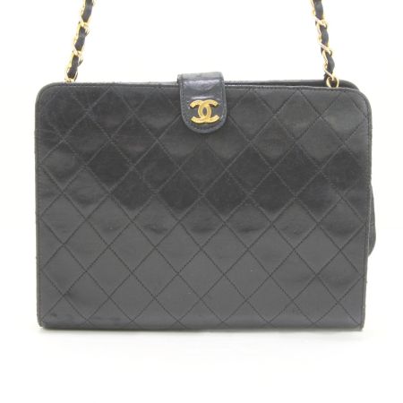  CHANEL シャネル ショルダーバッグ マトラッセチェーンショルダー キズ有 ブラック