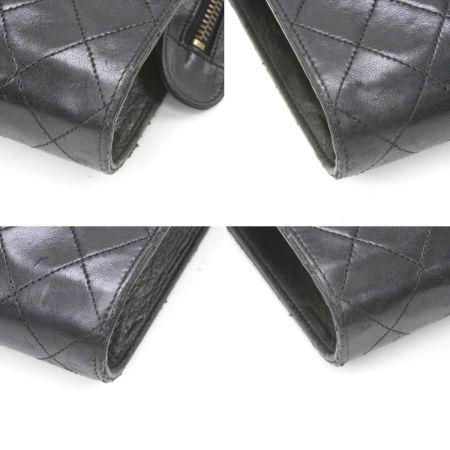  CHANEL シャネル ショルダーバッグ マトラッセチェーンショルダー キズ有 ブラック