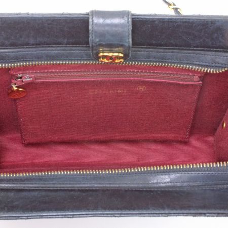  CHANEL シャネル ショルダーバッグ マトラッセチェーンショルダー キズ有 ブラック