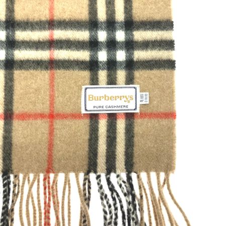  Burberrys バーバリーズ カシミア チャック柄 マフラー ベージュ ユニセックス ベージュ