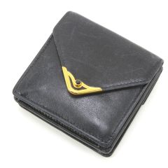 Cartier カルティエ 小銭入れ サファイアライン レザー ネイビー Cランク