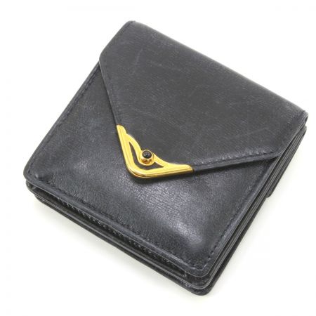  Cartier カルティエ 小銭入れ サファイアライン レザー ネイビー