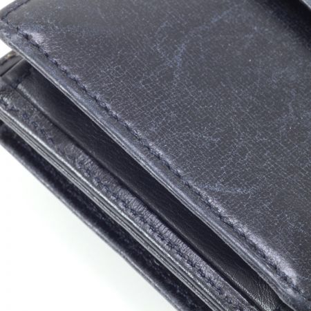  Cartier カルティエ 小銭入れ サファイアライン レザー ネイビー