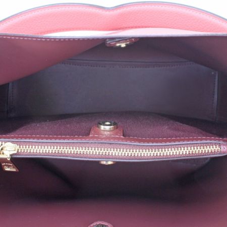  COACH コーチ ハンドバッグ ペブルド レザー タウン バケット ストラップ付 レザー 91122 ピンク