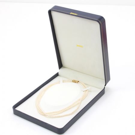  田崎真珠 淡水パール3連ネックレス 金具部分K18