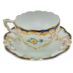 $$ lindner リンドナー カーディナルコバルト カップ＆ソーサー Aランク