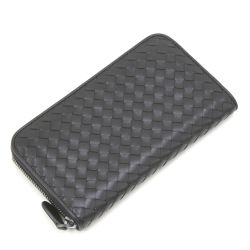 $$ BOTTEGA VENETA ボッテガヴェネタ ラウンドファスナー 長財布 ブラック Aランク