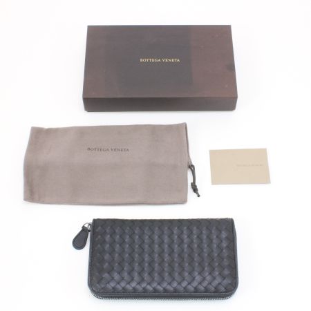  BOTTEGA VENETA ボッテガヴェネタ ラウンドファスナー 長財布 ブラック