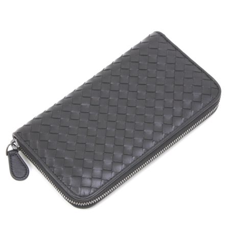  BOTTEGA VENETA ボッテガヴェネタ ラウンドファスナー 長財布 ブラック
