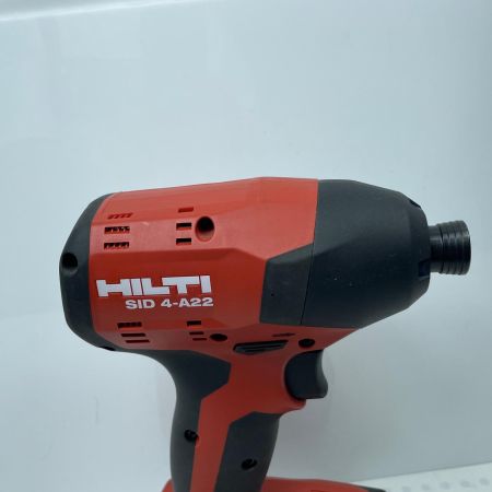 Hilti ヒルティ インパクトドライバ SID4-A22 レッド 充電器・充電池2個・ケース付 コードレス式 21.6ｖ 2133383