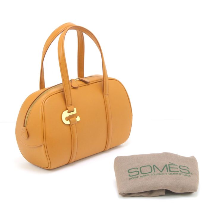 SOMES ハンドバッグ キャメル - 中古バッグ・財布小物 - なんでも 