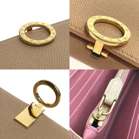  BVLGARI ブルガリ 長財布 ブルガリブルガリウォレット ピンクベージュ