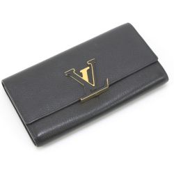 $$ LOUIS VUITTON ルイヴィトン トリヨン ポルトフォイユ・カプシーヌ 長財布 M61248 ブラック Bランク