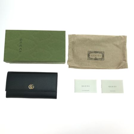  GUCCI グッチ GGマーモント コンチネンタルウォレット 456116 ブラック