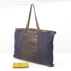  IL BISONTE イルビゾンテ ボストンバッグ パープル Cランク